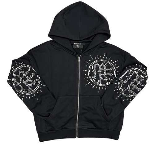 Eclipse black rhinestone hoodie