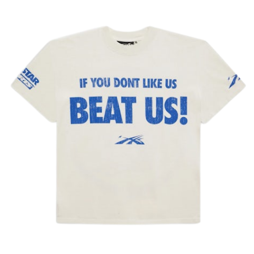 Beat Us! Tee White/Blue