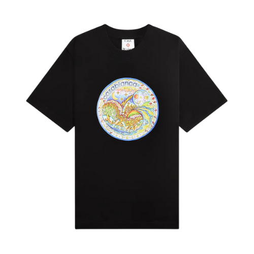 the four elements printed tee black jersey