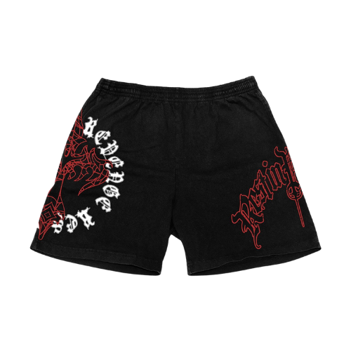 Web Cross Shorts Black/Red