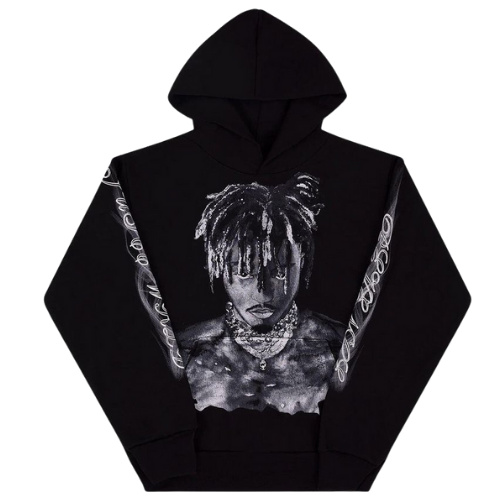 Graphite Portrait Hoodie Black
