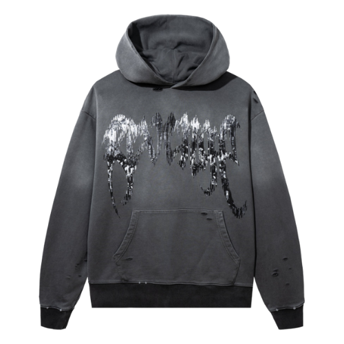 Kosuke Kawamura Glitch Arch Logo Treated Hoodie