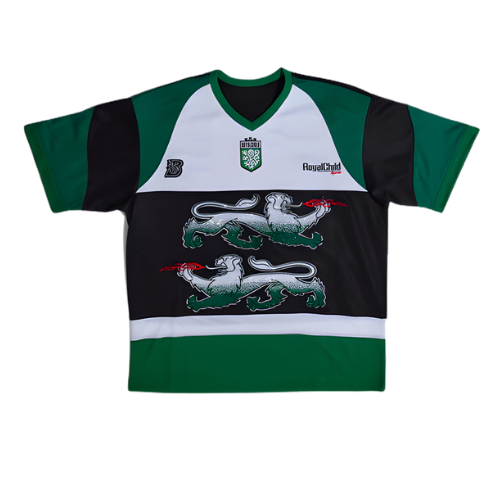 Double Lion Rhinestone Jersey Green