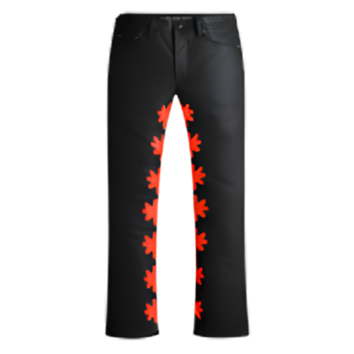 Wax Pant Black/Red