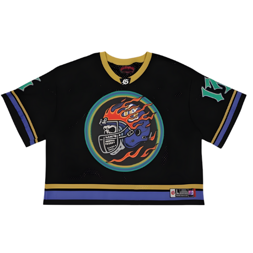 First Down Jersey Black Yellow Blue