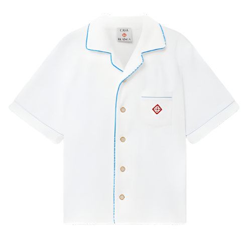 SS toweling shirt tennis stripe