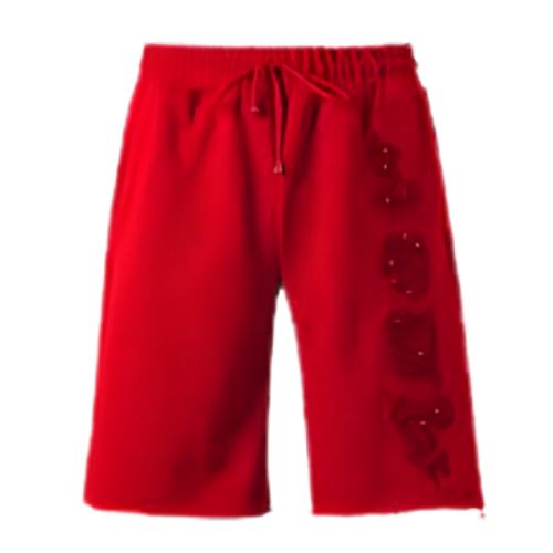 Crimson Patch Shorts Red Stones