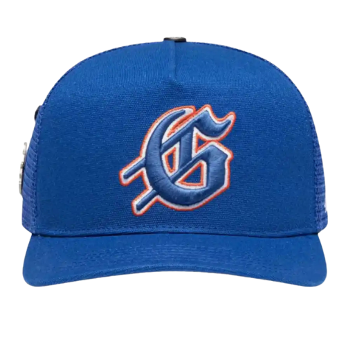 GS LOGO TRUCKER HAT BLUE/ORANGE