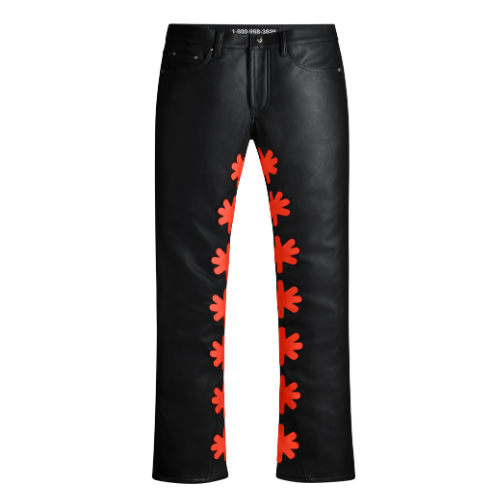 Leather Pant Black/Red