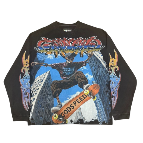 Black Wash Ollie L/S Tee