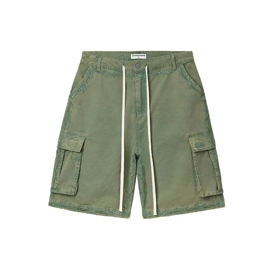 Olive Cargo Jorts
