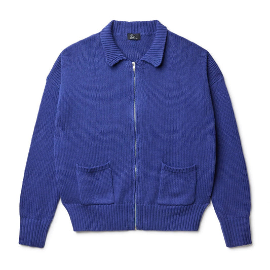 Blue Zip Up Sweater