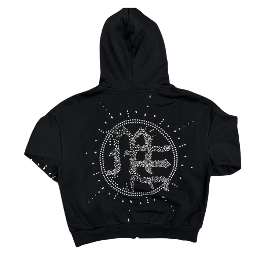 Eclipse black rhinestone hoodie