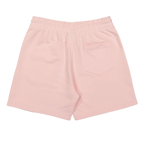 greek temple rubber patch sweatshorts pink loopback