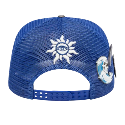 GS LOGO TRUCKER HAT BLUE/ORANGE