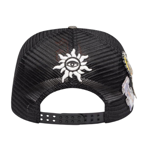 GS LOGO TRUCKER HAT BLACK/TANGERINE