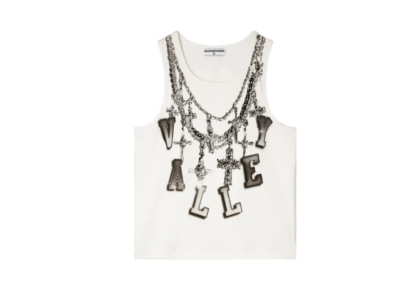 Chain Tank Top White