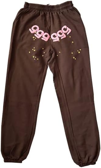 Sp5der Brown Angel Number Sweatpants