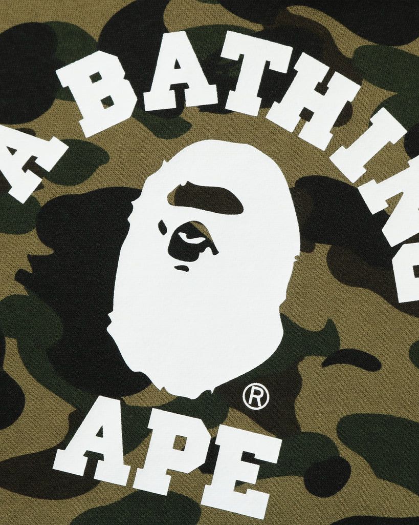 BAPE College Pullover Hoodie Olive Green