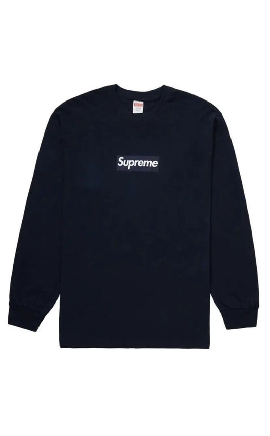 Supreme FW20 Box Logo Navy Tee Long Sleeve