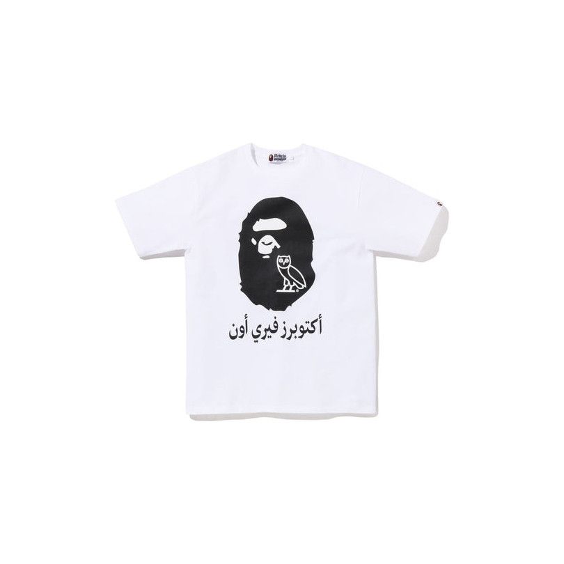 BAPE  OVO Big Head White Black Tee