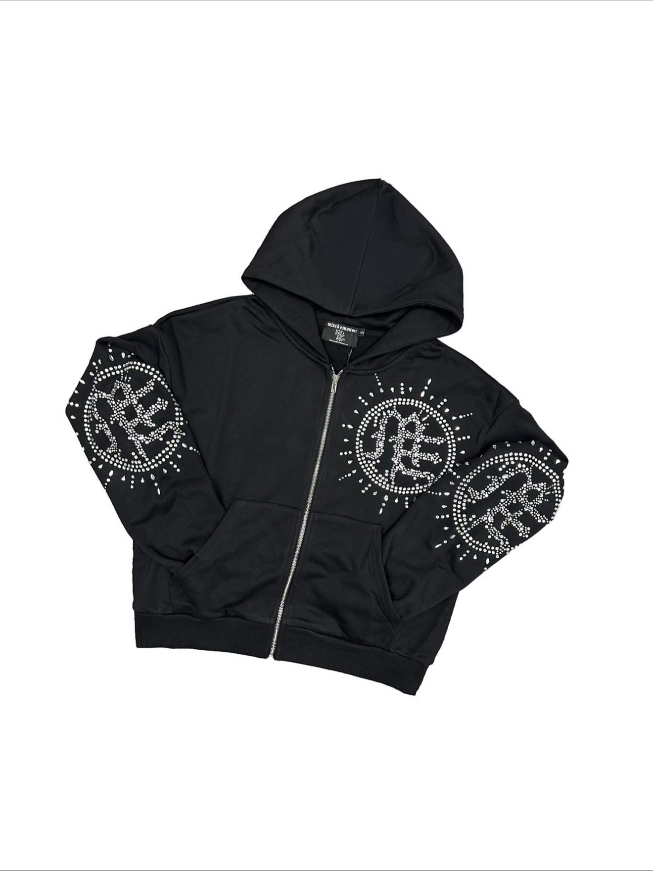 Eclipse black rhinestone hoodie