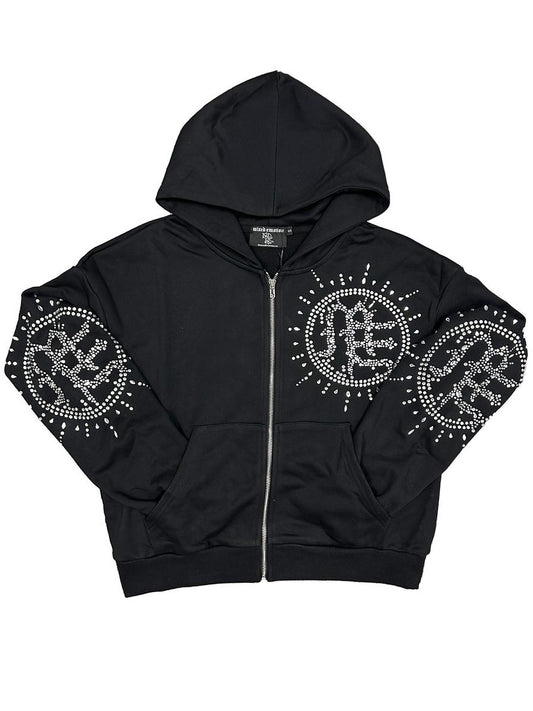 Eclipse black rhinestone hoodie