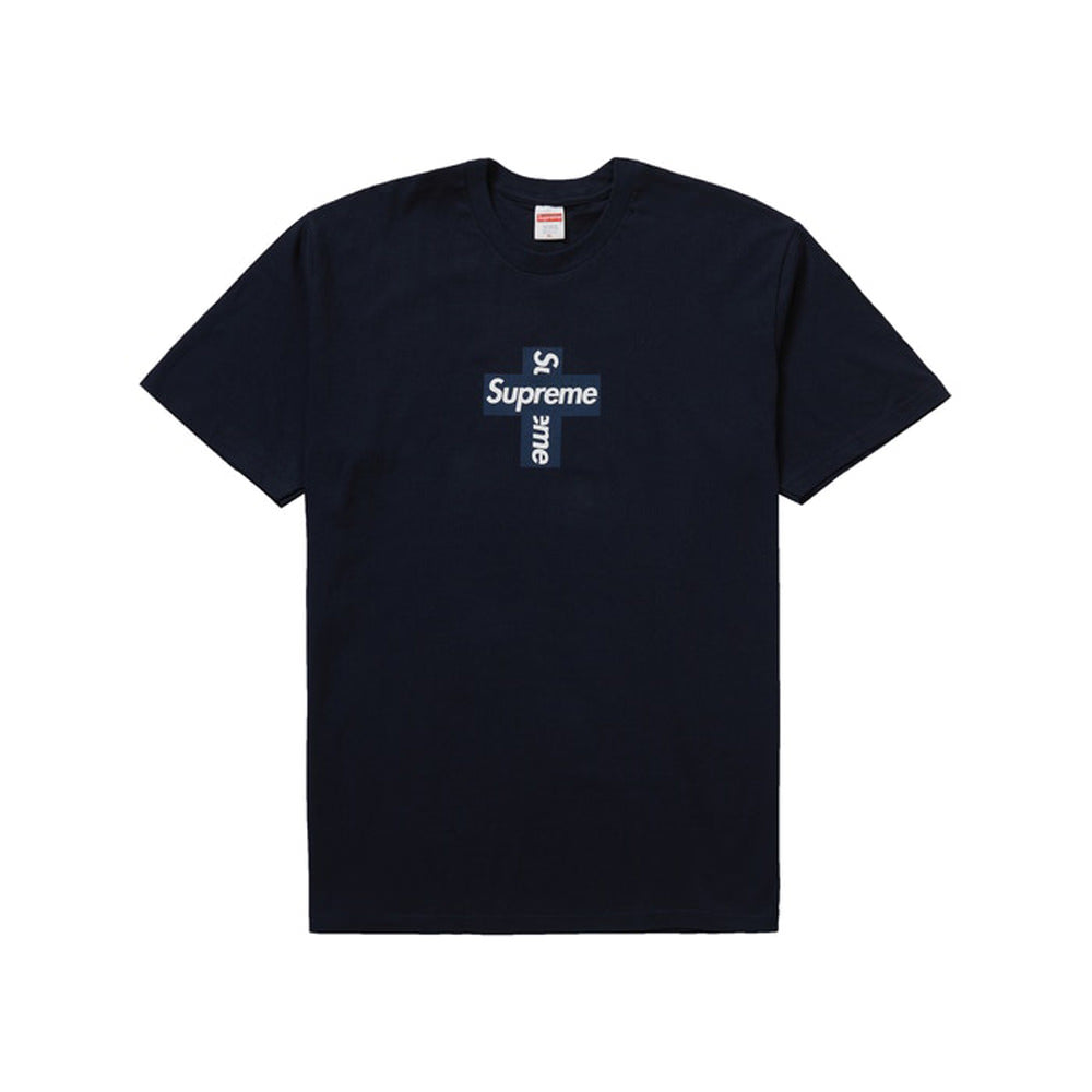Supreme Cross FW20 Box Logo Navy Tee