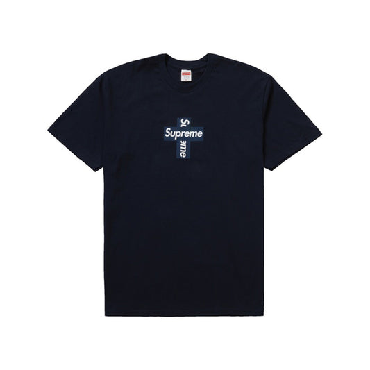 Supreme Cross FW20 Box Logo Navy Tee