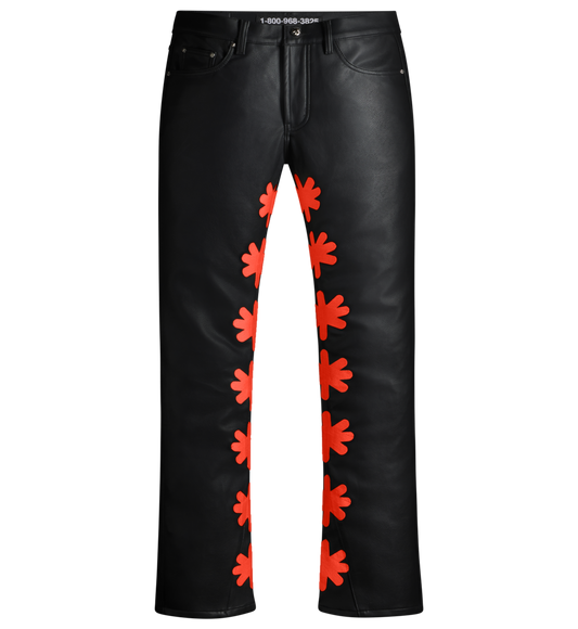 Leather Pant Black/Red