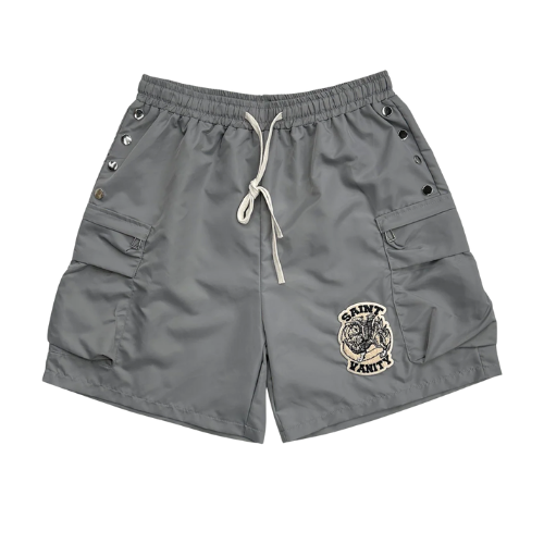 Nylon Cargo Shorts Grey