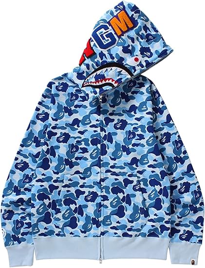 BAPE Shark Full Zip Hoodie Blue