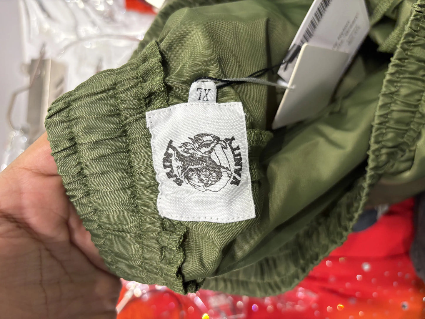 Nylon Button Up Shorts Olive