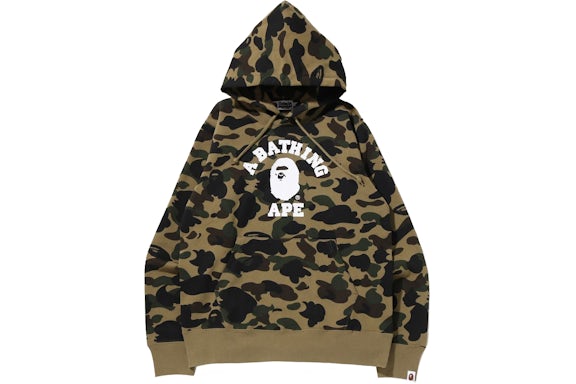 BAPE College Pullover Hoodie Olive Green