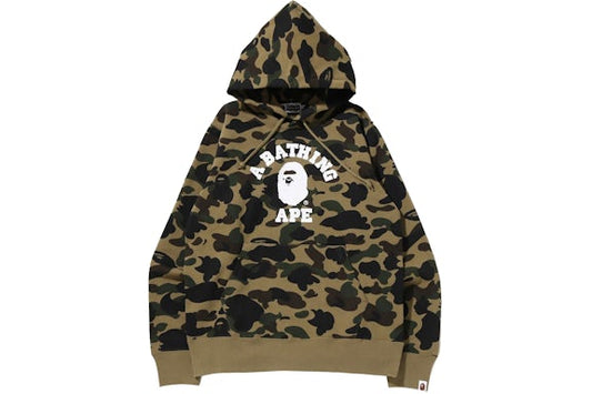 BAPE College Pullover Hoodie Olive Green