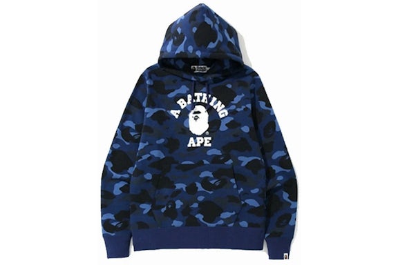 BAPE College Pullover Hoodie Royal Blue