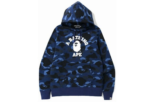BAPE College Pullover Hoodie Royal Blue