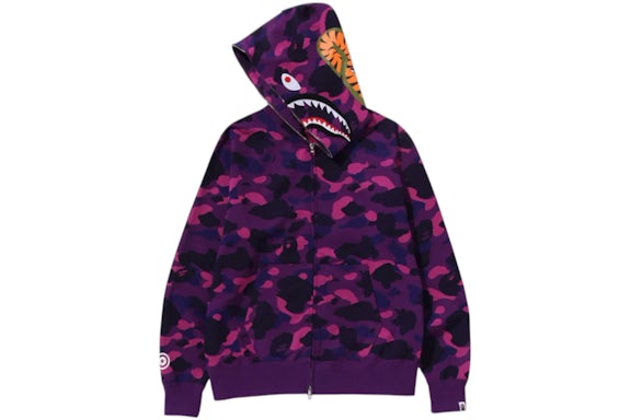 BAPE Shark Full Zip Hoodie Purple