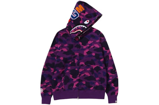 BAPE Shark Full Zip Hoodie Purple