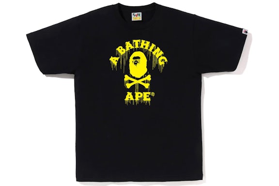 BAPE Abc Crossbone Drip Black Tee