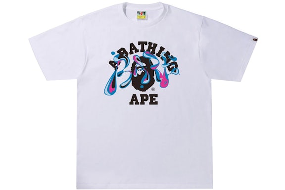 BAPE Abc Marble Camo White Tee