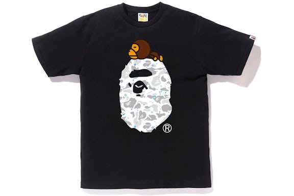 BAPE Big Head Space Camo Milo Black Tee