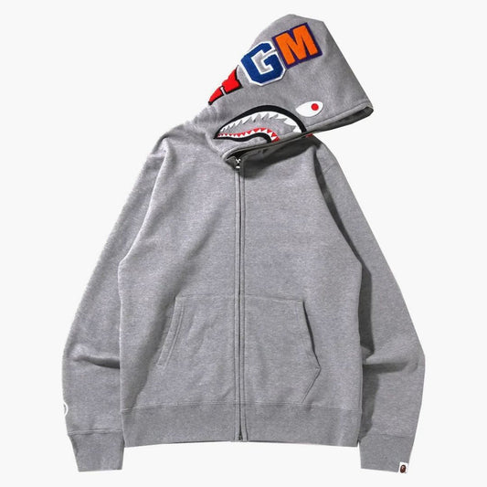 BAPE Shark Full Zip Hoodie Gray
