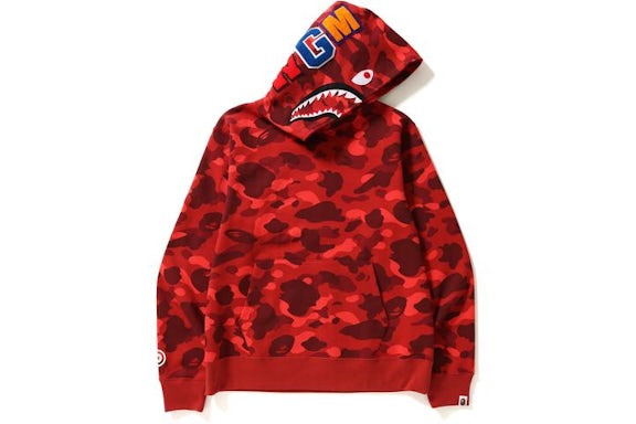 BAPE Shark Full Zip Hoodie Red