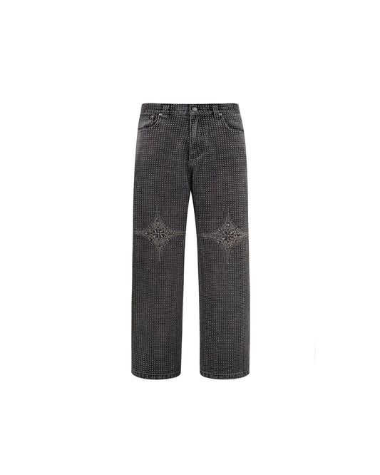 20K Diamond Stellar Denim Pants IN Black