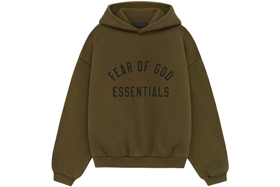 Fear of God Essentials Olive FW24 Hoodie