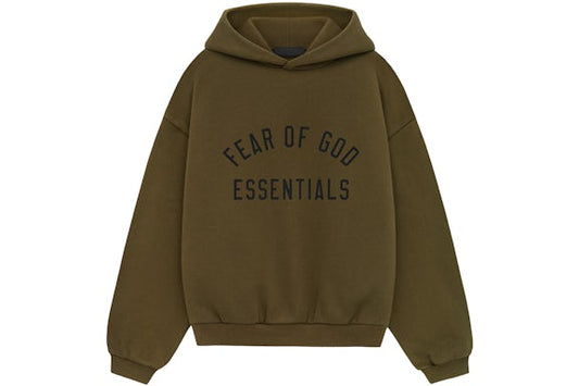 Fear of God Essentials Olive FW24 Hoodie