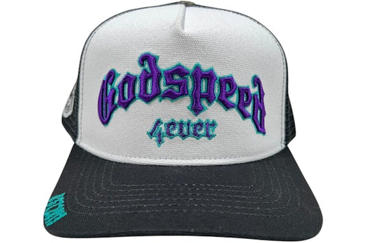 Forever Trucker Hat White/Black/Purple