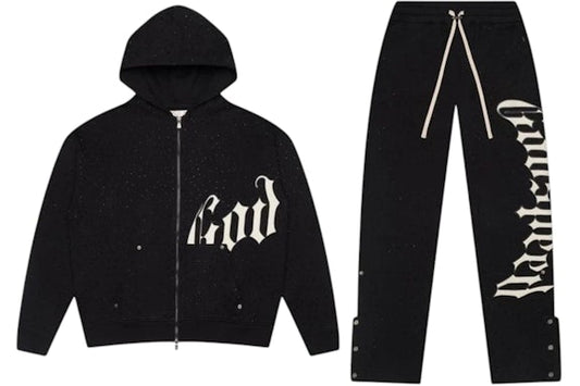 OG Logo sweatsuit V2 (Black washed)