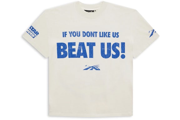 Beat Us! Tee White/Blue